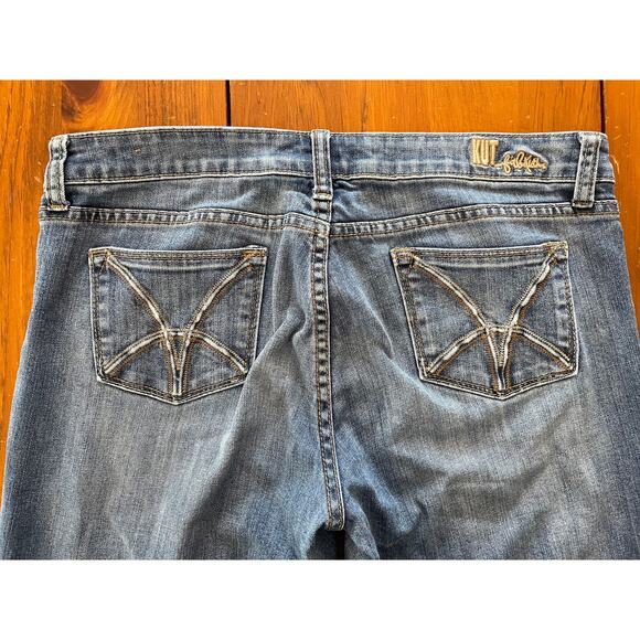 Kut from the Kloth Womens Jeans Size 10 Farrah Baby Bootcut Blue Denim Stretch - Picture 4 of 12